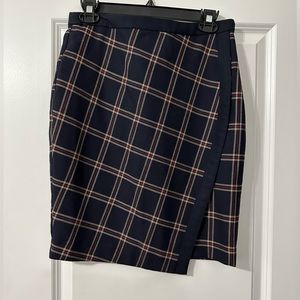 Brooks brothers plaid wool lined skirt